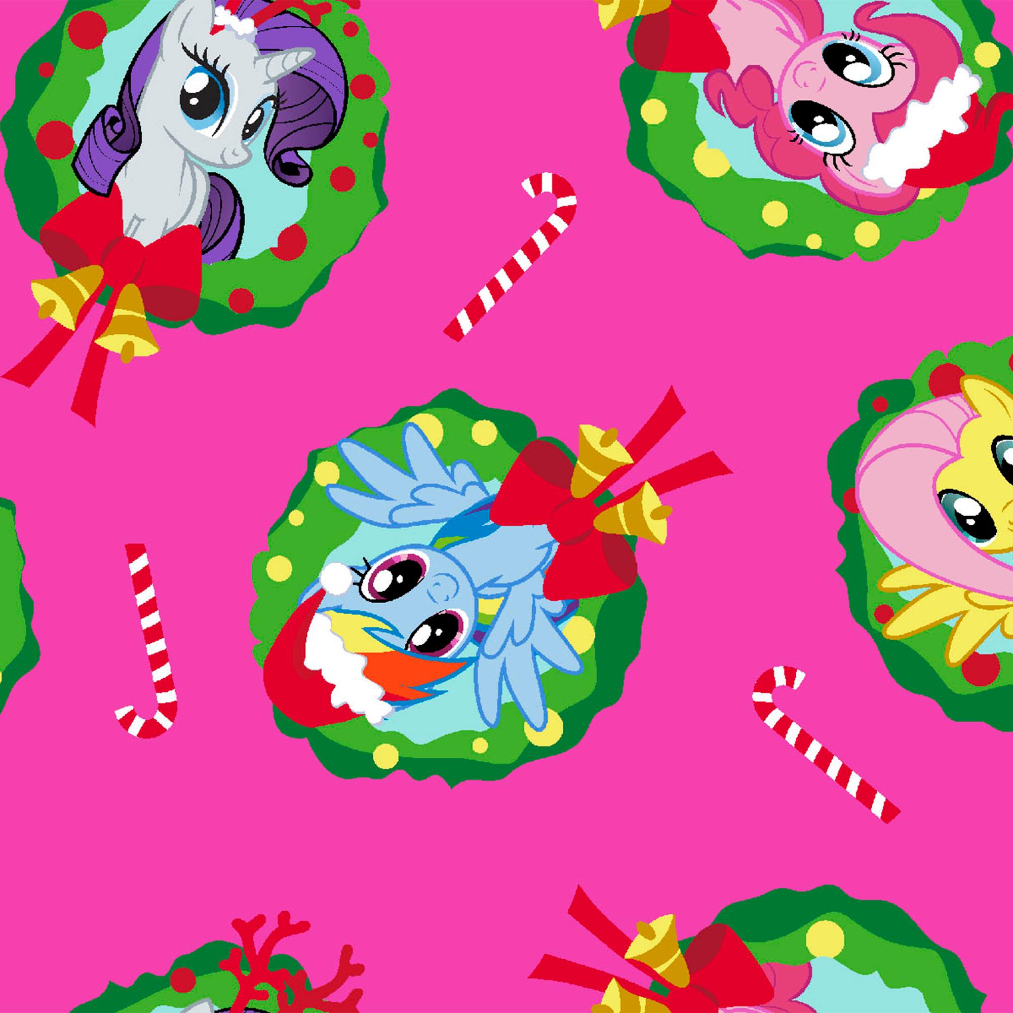 My Little Pony Wreaths Polyester Sheer Fabric